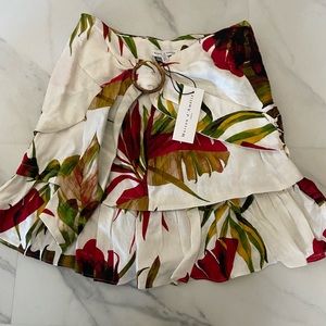 Maison d’Amélie floral linen lined skirt